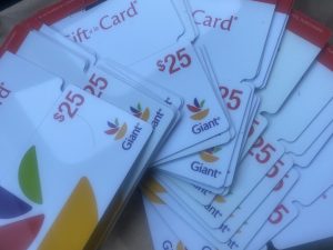 Gift cards to donate to Loudoun County